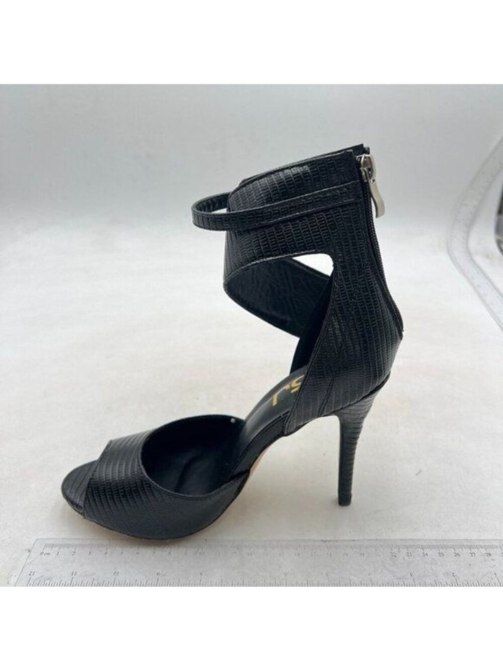 Women Stiletto High Heel Peep Open Toe Ankle Strap Cross-Strap Sandals Black